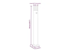 Luminária de chão externa com sensor 110 cm alumínio preto 02_0042520