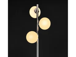Luminária de chão luminária de pé metal e vidro 3 x E14 154 cm cromada e branca 03_0002438