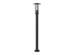 Luminária de chão para exterior 100 cm aço inoxidável preto 02_0042503