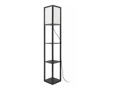Luminária de chão Stapleford com prateleira soquete E27 160 cm de altura preto e branco 03_0007319