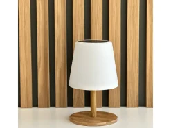 Luminária de mesa solar H25CM WOOD