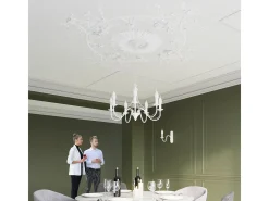 Lustres Minerwa Moderno, Aço - 5 Lichtbronnen - L.60 X H.80 Cm - Branco