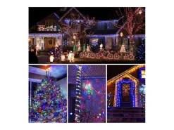 100M 600 LED String Lights Carnaval Casamento Exterior Iluminação de Jardim Interior, Multicolorido