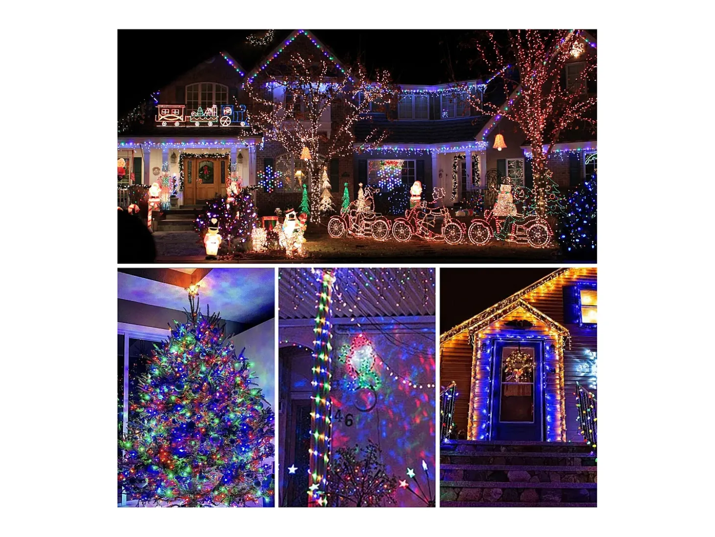 100M 600 LED String Lights Carnaval Casamento Exterior Iluminação de Jardim Interior, Multicolorido