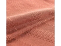 Manta lisa "Lucile" 180x220 cm em algodão-poliéster rosa suave e resistente