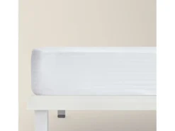 Protetor de colchão de algodão 135x196 cm anti-encolhimento para 32 cm branco