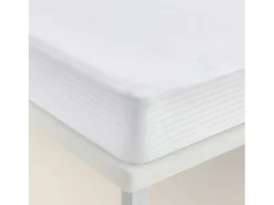 Protetor de colchão de algodão 135x196 cm anti-encolhimento para 32 cm branco