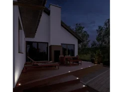RAIN piso embutido estilo moderno e versátil -D. ø5 cm - redondo - G9 1,7W - 170lm e 3K - resina - ip67 - cinzento