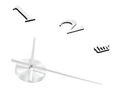 Relógio de parede 3D com design moderno 100 cm XXL prateado PT914398