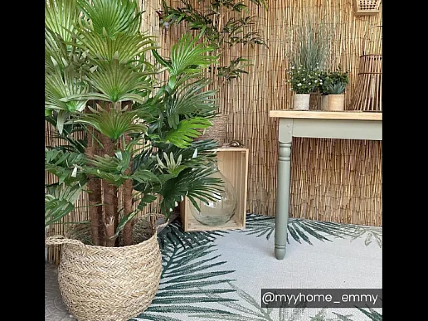Árvore artificial palmeira – C65 x P65 x A93 cm – Verde – RHAPIS
