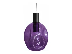 Suspensão TOSEL VINGOLF vidro globo cinza D20 x H100 cm