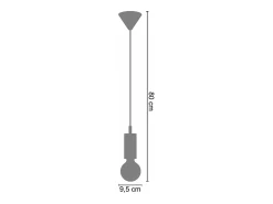 Suspensão TOSEL XIU vidro quadrado wangué D35 x H68 cm