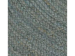 Tapete artesanal em juta redondo 120 cm verde azeitona PT676487