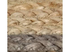 Tapete artesanal em juta com rebordo cinzento 150 cm PT394655