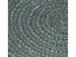Tapete artesanal em juta redondo 90 cm verde azeitona PT743702