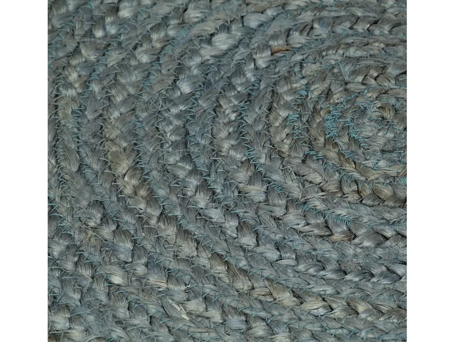 Tapete artesanal em juta redondo 90 cm verde azeitona PT743702