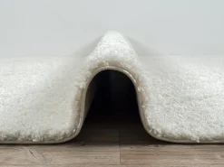 Tapete Bahar Shaggy padrão losango, creme, 120 x 170 cm