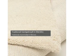 Tapete berbere feito à mão em lã 200x250 cm branco Taza Royal