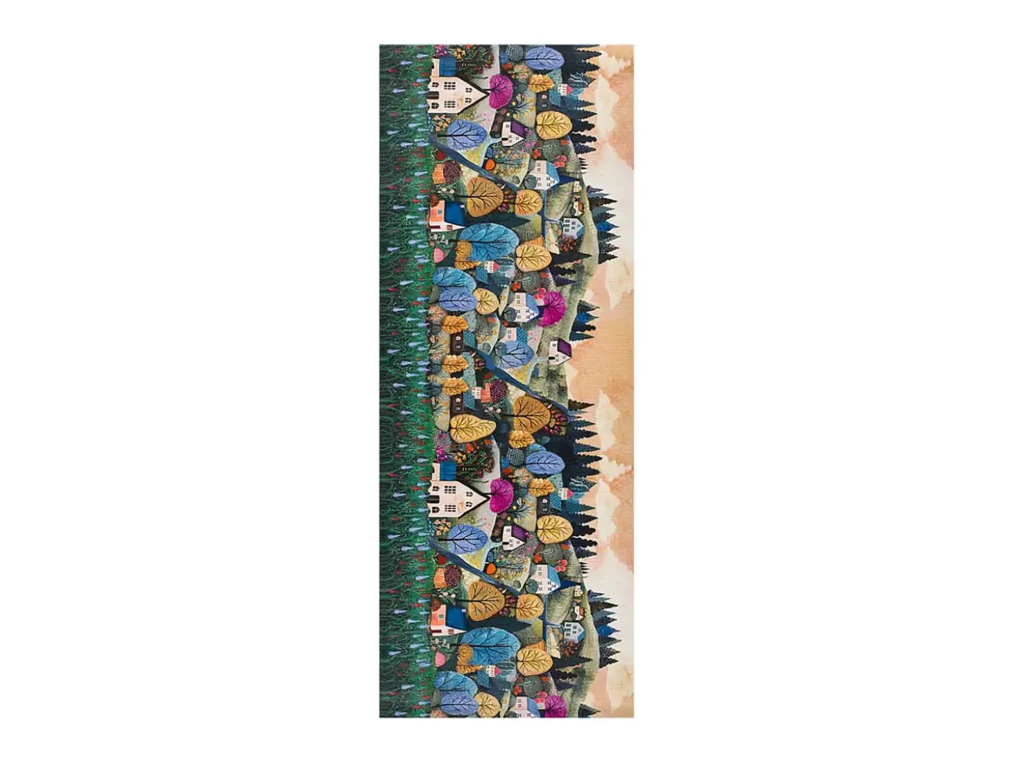 Tapete cozinha - desenhos de paisagens - multicolorido - 52 x 100 cm - RICCI