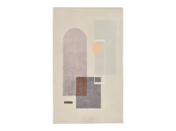 Tapete de banho estampado com pêlo macio 70x120 cm cinza múltiplo Ariella