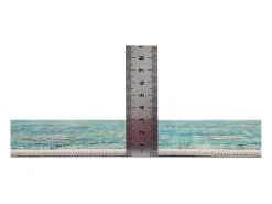 Tapete de banho estampado com pêlo macio 70x120 cm turquesa Ariella