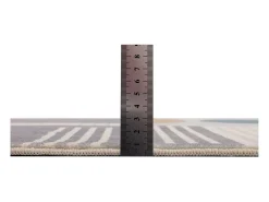 Tapete de banho estampado com pêlo macio 70x120 cm cinza múltiplo Ariella