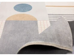 Tapete de banho estampado com pêlo macio 50x60 cm cinza múltiplo Ariella