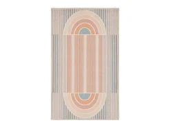 Tapete de banho estampado com pêlo macio 50x60 cm multicolorido pastel Ariella