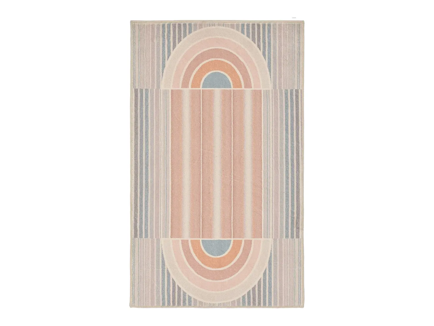 Tapete de banho estampado com pêlo macio 50x60 cm multicolorido pastel Ariella