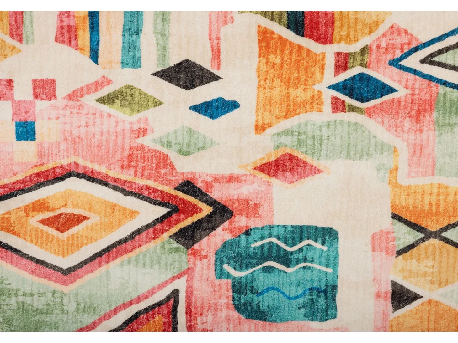 Tapete de banho estampado com pêlo macio 50x60 cm multicolorido Ariella