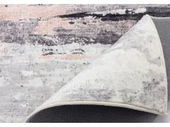 Tapete de banho estampado com pêlo macio 50x60 cm rosa múltipla Ariella