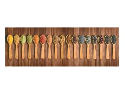 Tapete de cozinha lavável com design de colheres 60x180 cm PT622772