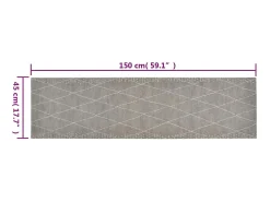 Tapete de cozinha lavável 45x150 cm veludo padrão losangos PT871287