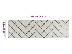 Tapete de cozinha lavável 60x180 cm veludo padrão quadrados PT208918