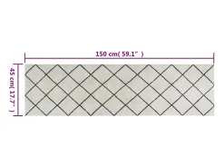 Tapete de cozinha lavável 45x150 cm veludo padrão quadrados PT438613