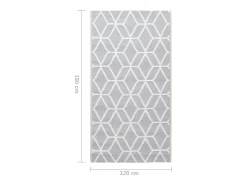 Tapete de Exterior ARAKIL 120x180 cm em Cinza - Conforto e Estilo para Seu Espaço ao Ar Livre
