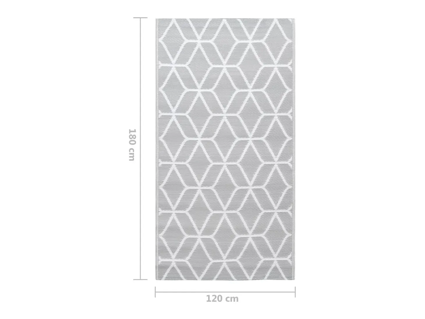Tapete de Exterior ARAKIL 120x180 cm em Cinza - Conforto e Estilo para Seu Espaço ao Ar Livre