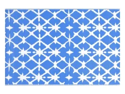 Tapete de Exterior ARAKIL 160x230 cm Azul e Branco para Decoração de Espaços ao Ar Livre