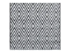 Tapete de Exterior ARAKIL 160x230 cm em Polipropileno Branco e Preto