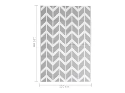Tapete de Exterior ARAKIL 120x180 cm Cinzento - Conforto e Estilo para seu Espaço ao Ar Livre