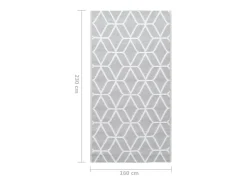 Tapete de Exterior ARAKIL 160x230 cm em Cinzento - Estilo e Conforto para Seu Espaço