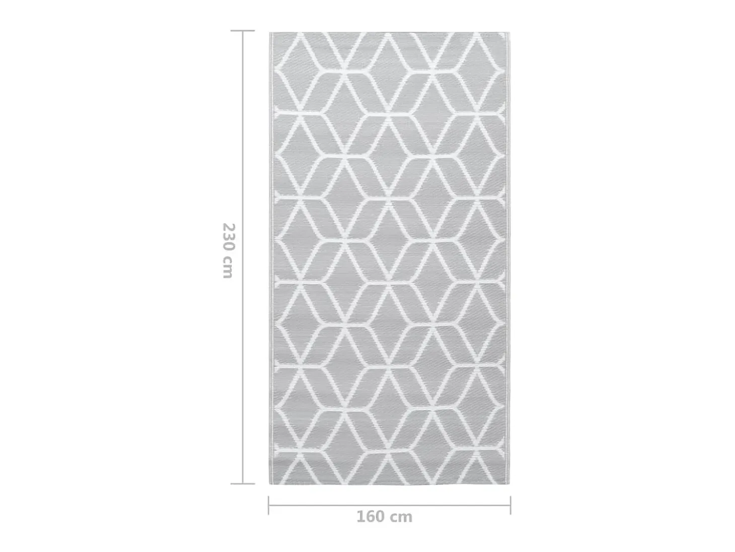 Tapete de Exterior ARAKIL 160x230 cm em Cinzento - Estilo e Conforto para Seu Espaço