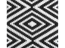 Tapete de Exterior ARAKIL 190x290 cm em Branco e Preto