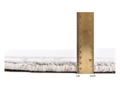 Tapete de lã feito à mão 190x190 cm bege natural Nakarta