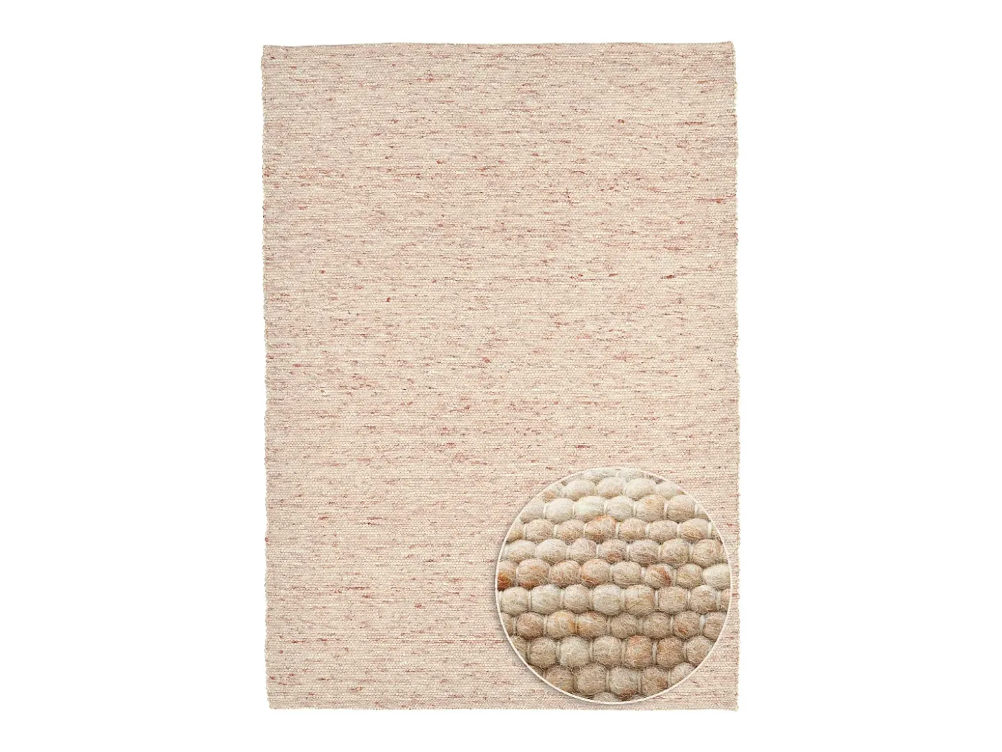 Tapete de lã reversível tecido à mão 70x140 cm bege escuro Alpen