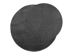 Tapete de pelo curto IZA visual escandinavo Ø 100 cm antracite PT211874