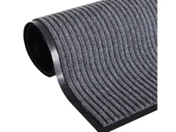 Tapete de porta 117x220 cm PVC cinzento PT887938