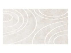Tapete efeito pele em relevo com motivos circulares 160x230 cm bege PAOLISI