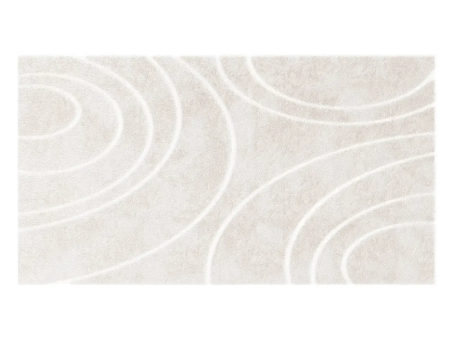Tapete efeito pele em relevo com motivos circulares 160x230 cm bege PAOLISI