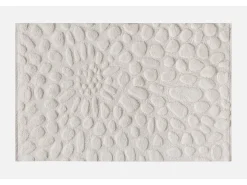 Tapete em relevo 100% lã tuftado à mão efeito seixo, 160 x 230, Marfim, ORABEL